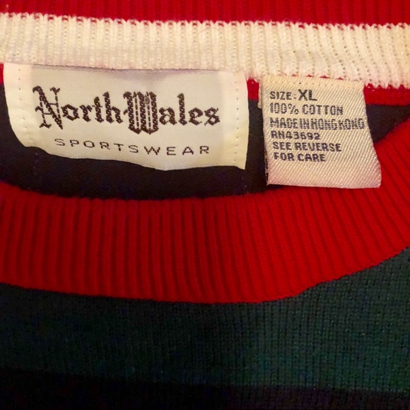 VTG Men’s Red Long Sleeve Sportswear Sweater. - Picture 2 of 7